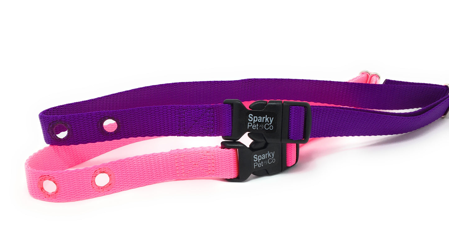 (2) - 3/4" Nylon 2 Hole 1.25 Dog Fence Collar Receiver Strap SPORTDOG SDF-R (Bundle)