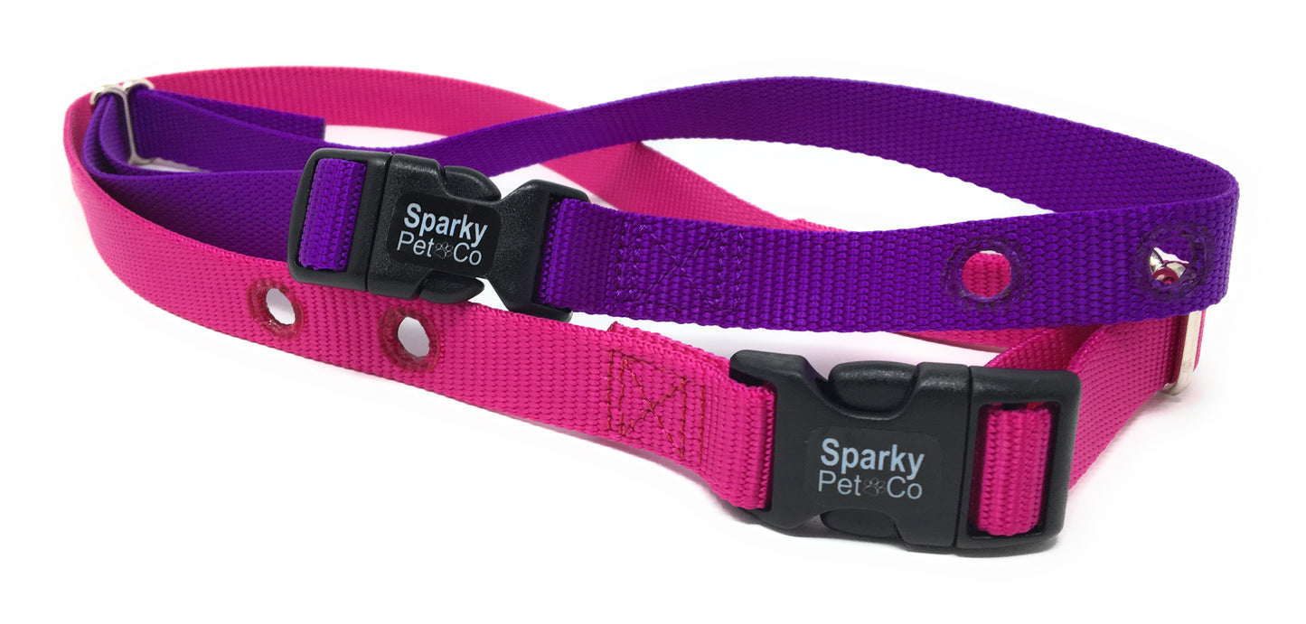 (2) - 3/4" Nylon 2 Hole 1.25 Dog Fence Collar Receiver Strap SPORTDOG SDF-R (Bundle)