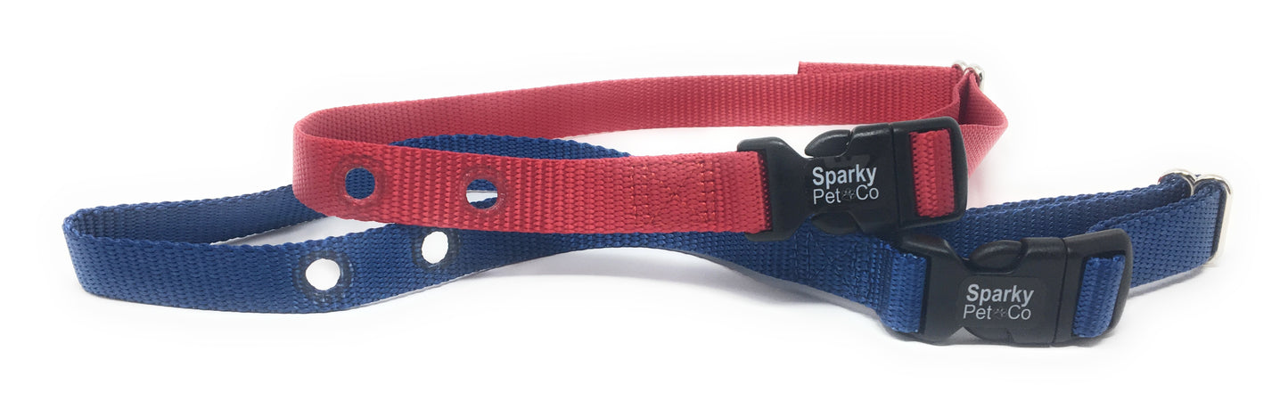 (3) - 3/4" Nylon Dog Fence 2 Hole 1.25 Collar Receiver Strap PUL-250, PUL-275 PRF-275 (Bundle)