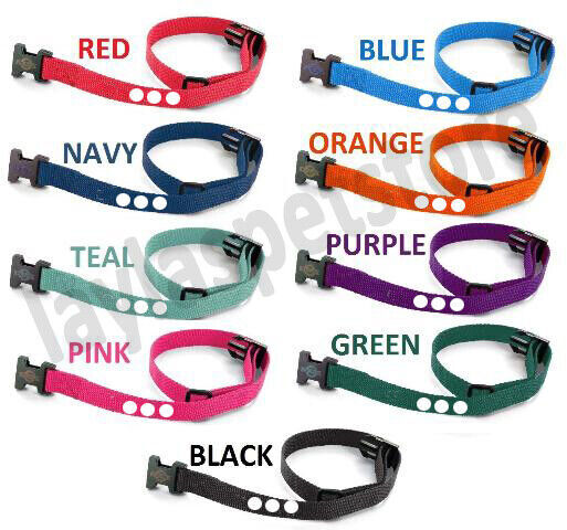 Sparky Pet Co 1” Nylon 3-Hole Consecutive Dog Fence E-Collar Receiver Strap – Universal Fit for Bark Training Systems - Navy
