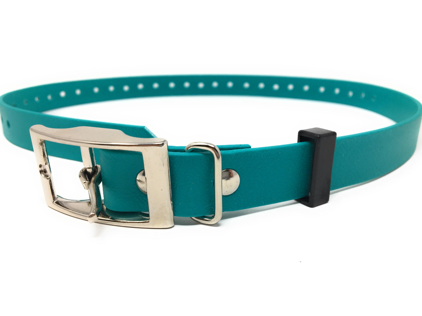(2) Sparky Pet Co 3/4" Waterproof Biothane Roller Buckle E Collar Receiver Replacement Strap - 2 - Red/Teal