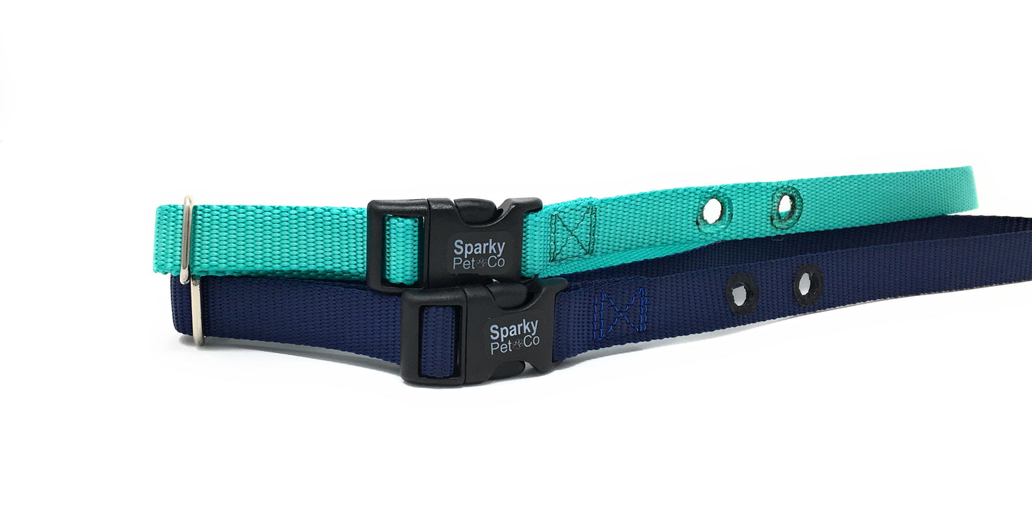 (2) - 3/4" Nylon 2 Hole 1.25 Dog Fence Collar Receiver Strap SPORTDOG SDF-R (Bundle)