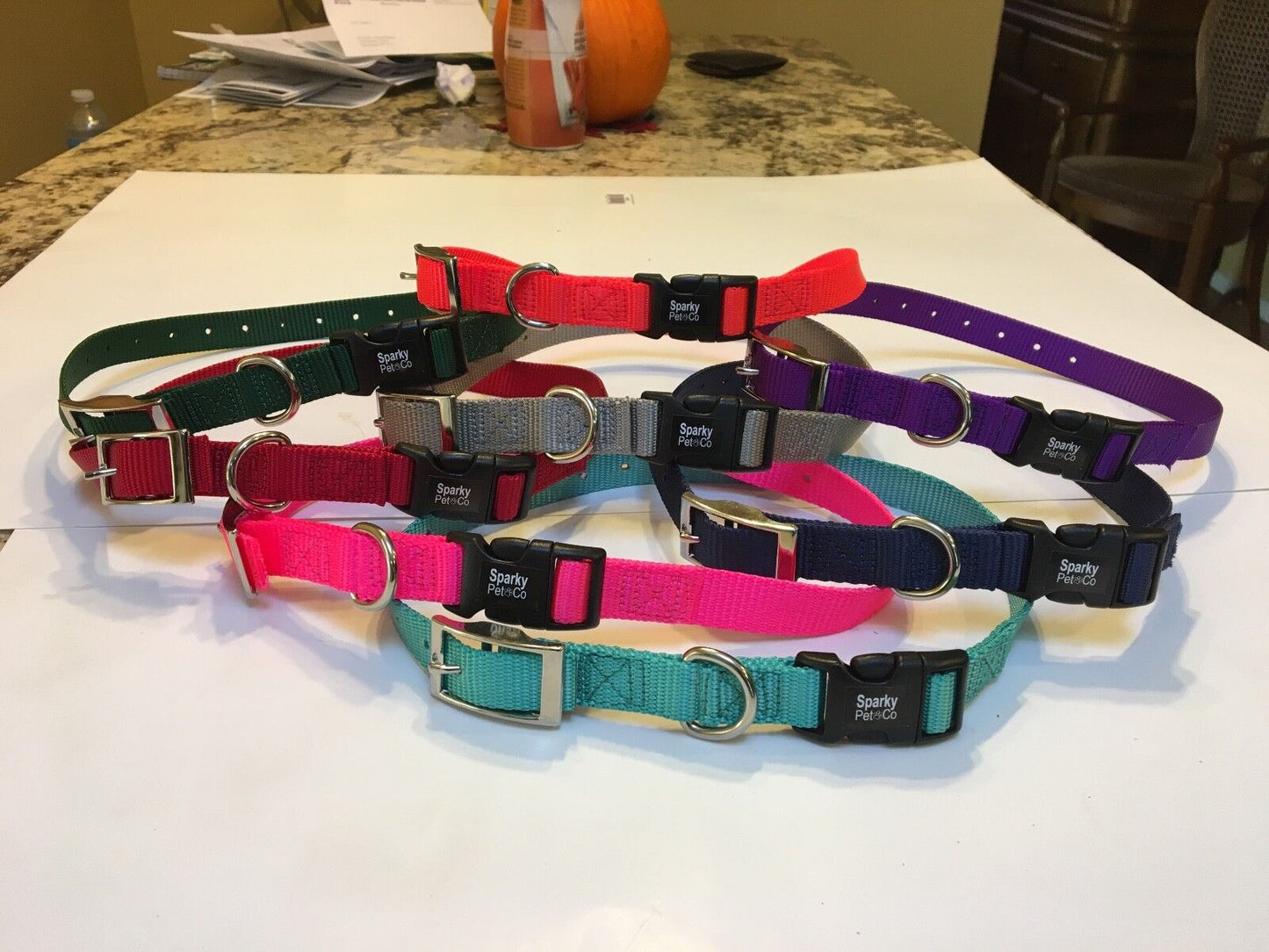 Sparky Pet Co Universal Nylon 3/4 Dog E Collar Double Buckle Straps