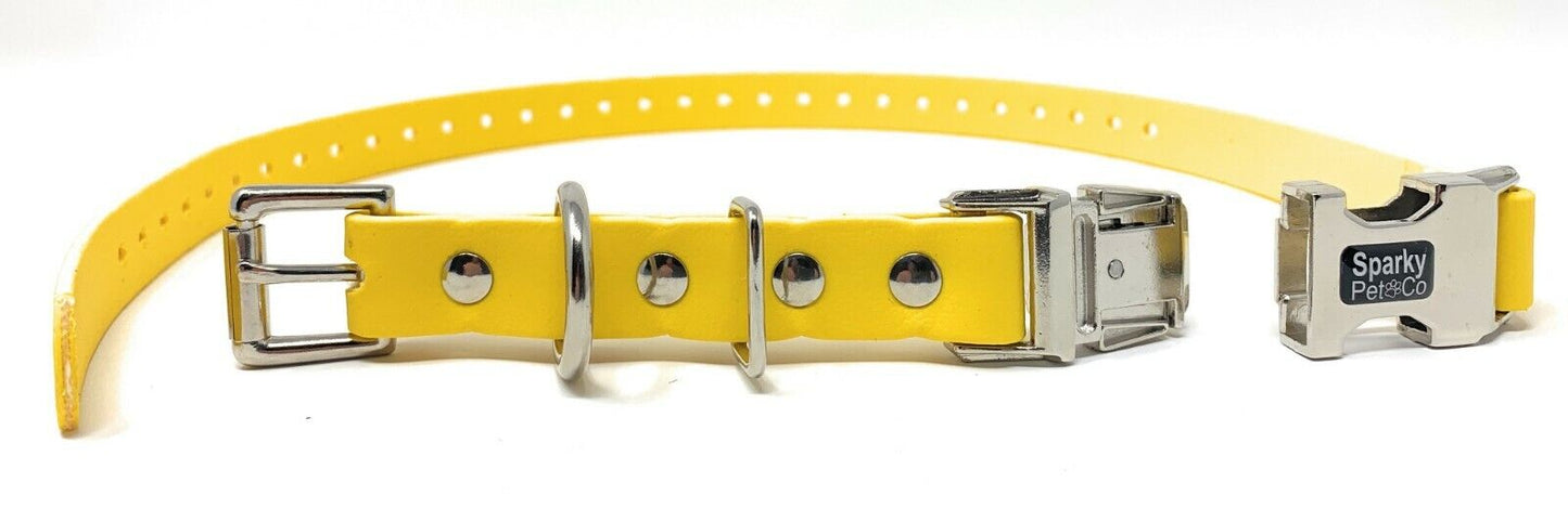 Sparky Pet Co 3/4" Waterproof Biothane Double Buckle Dog Receiver Strap-7 Colors