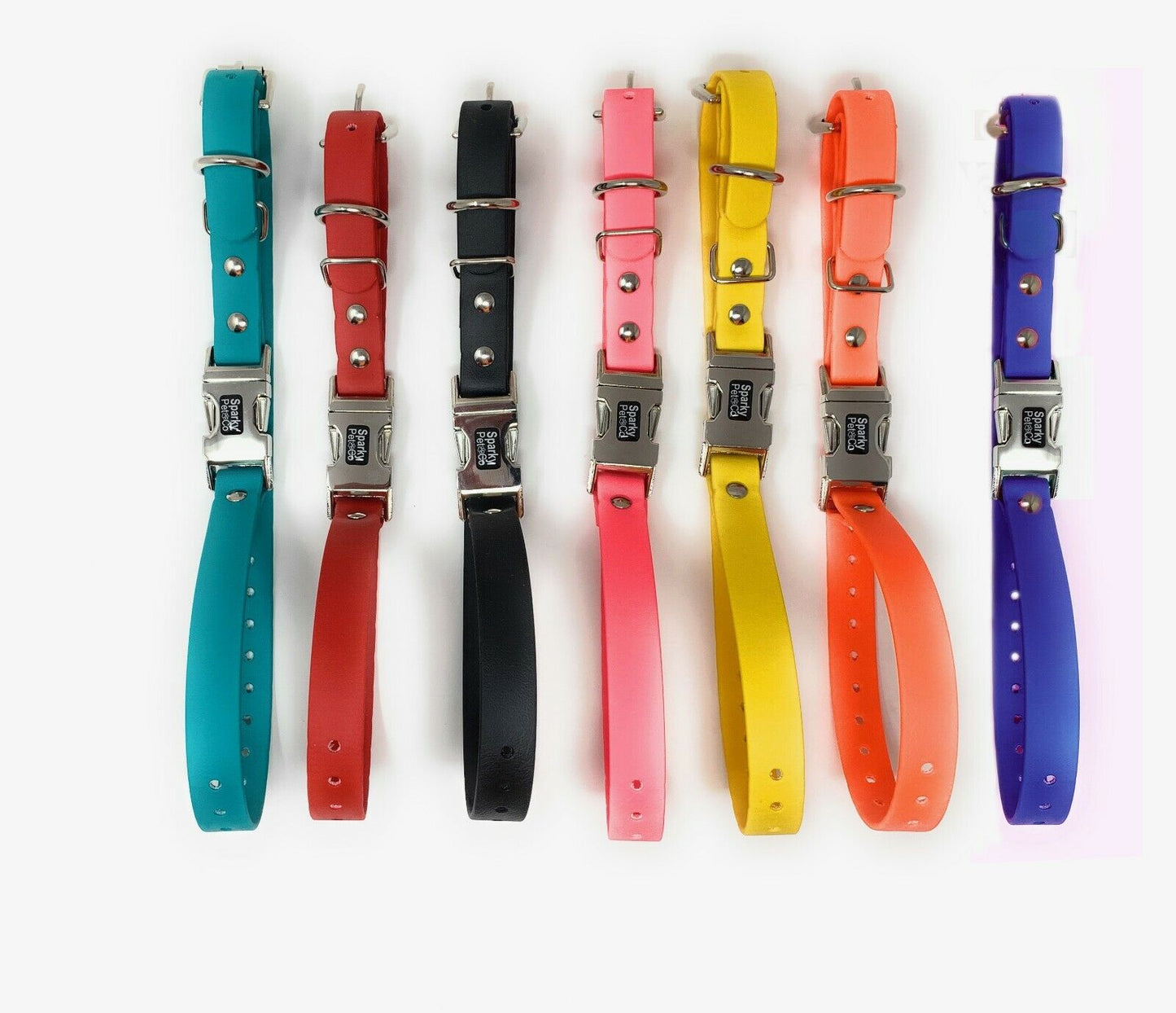 Sparky Pet Co 3/4" Waterproof Biothane Double Buckle Dog Receiver Strap-7 Colors