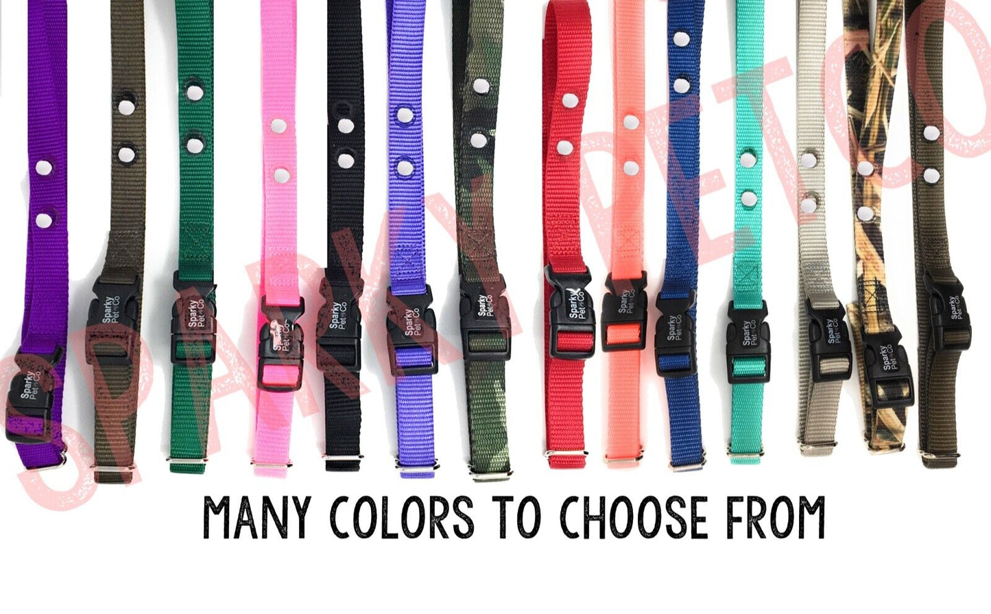 In-Ground Dog Fence Collar Receiver Strap Nylon 3/4in SD-2525 16 Colors