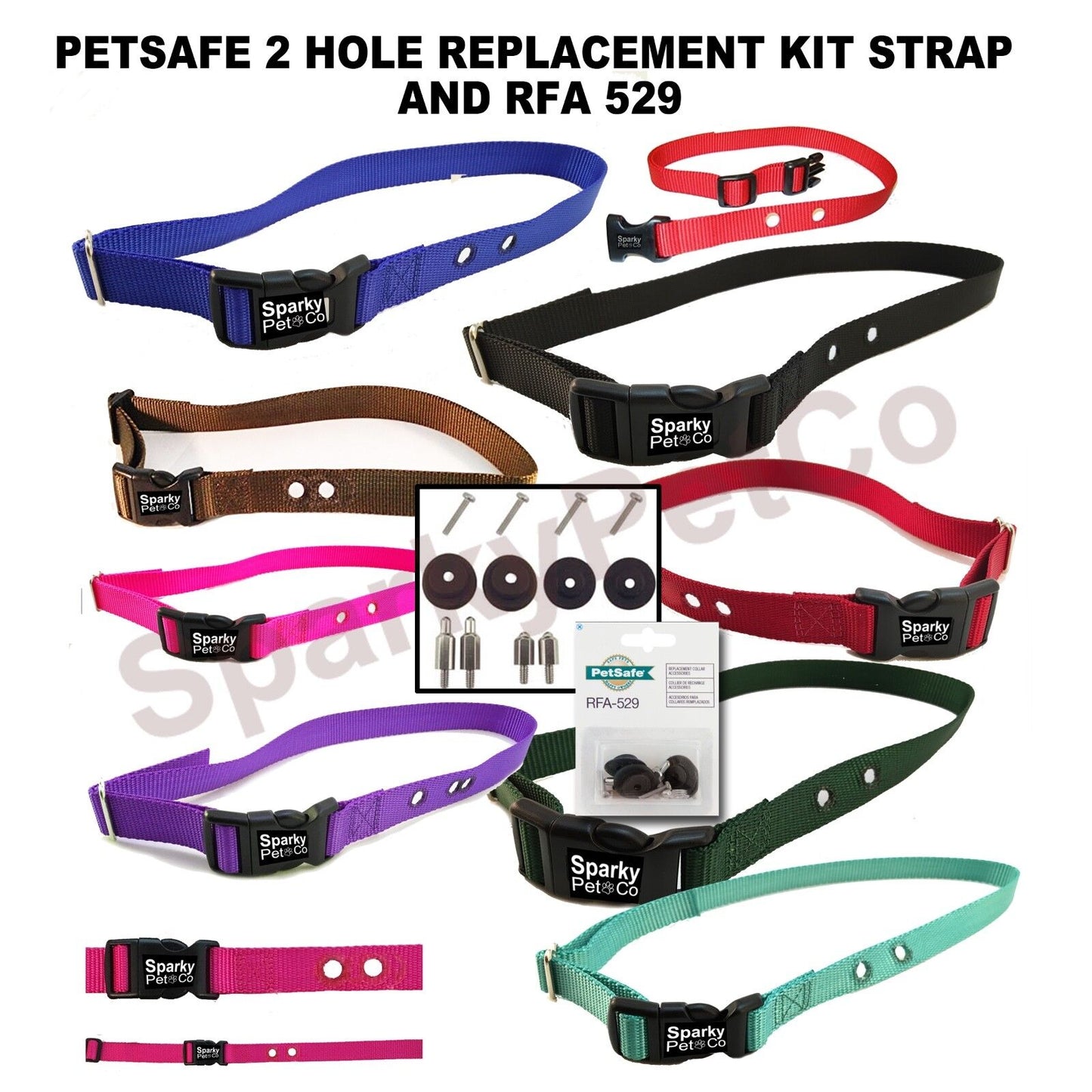 PetSafe Compatible  3/4" Replacement Collar & 1 529 KIT 2 Hole 1.25