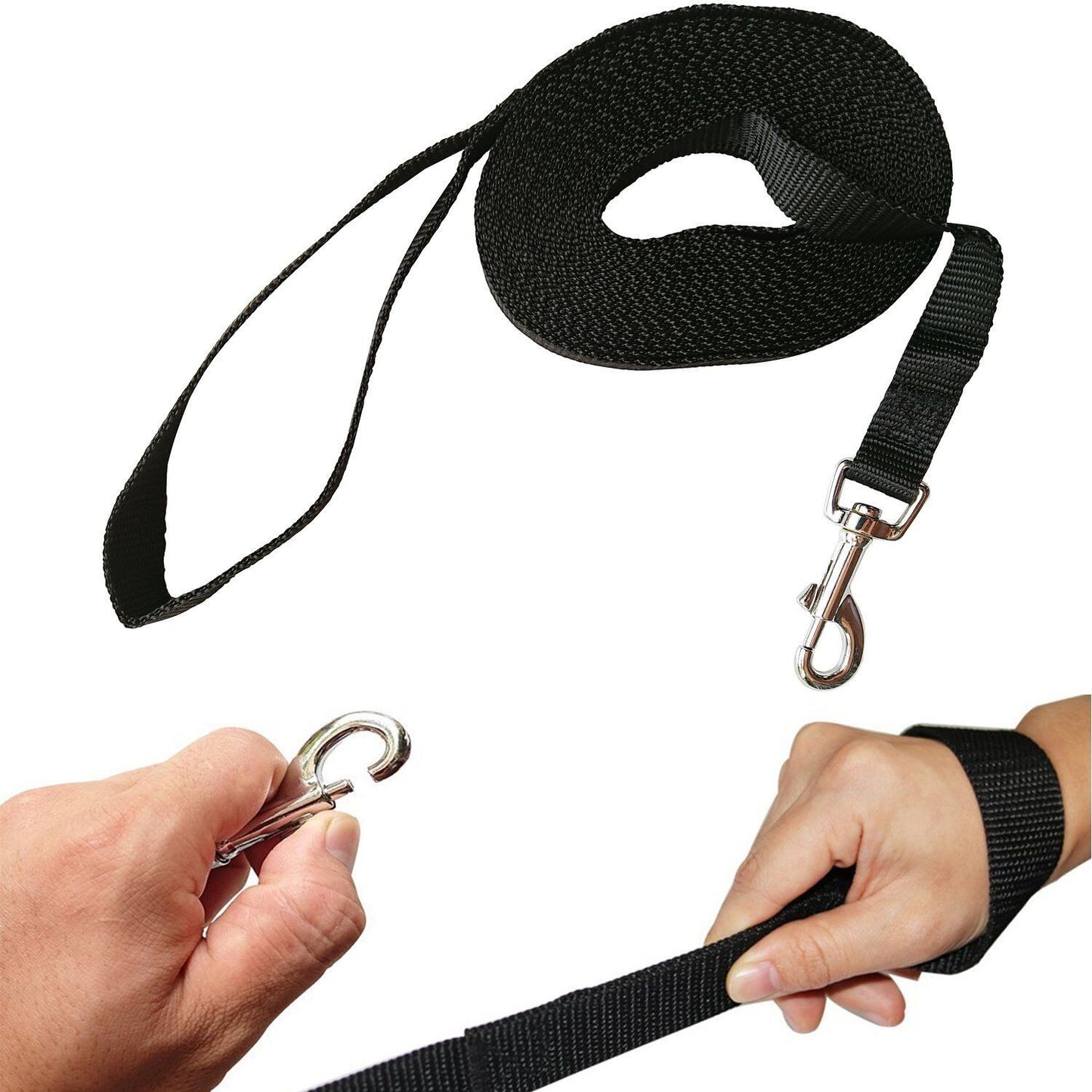 Omni Pet Professional 10 Ft Training Lead Black Kool Cotton