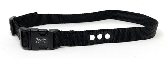 E Collar 1 " 3 Consecutive hole  Strap - Black  PIF-275 SDF- Bark , Containment