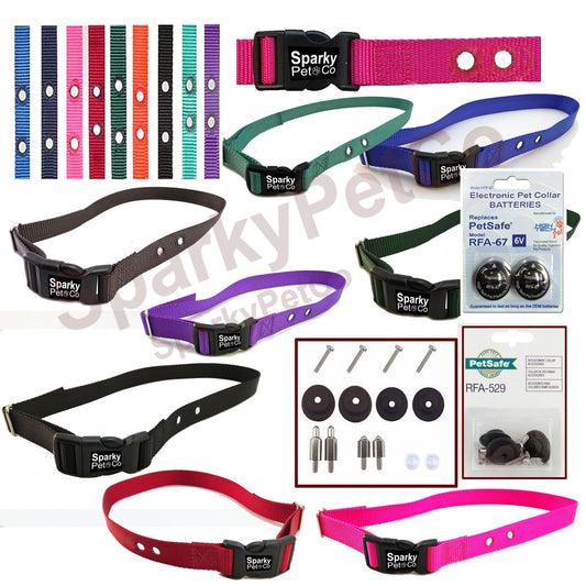 Sparky Pet Co 3/4" Replacement Dog Collar 2 Hole 1.25 + RFA 529 Kit & 67D Alternative