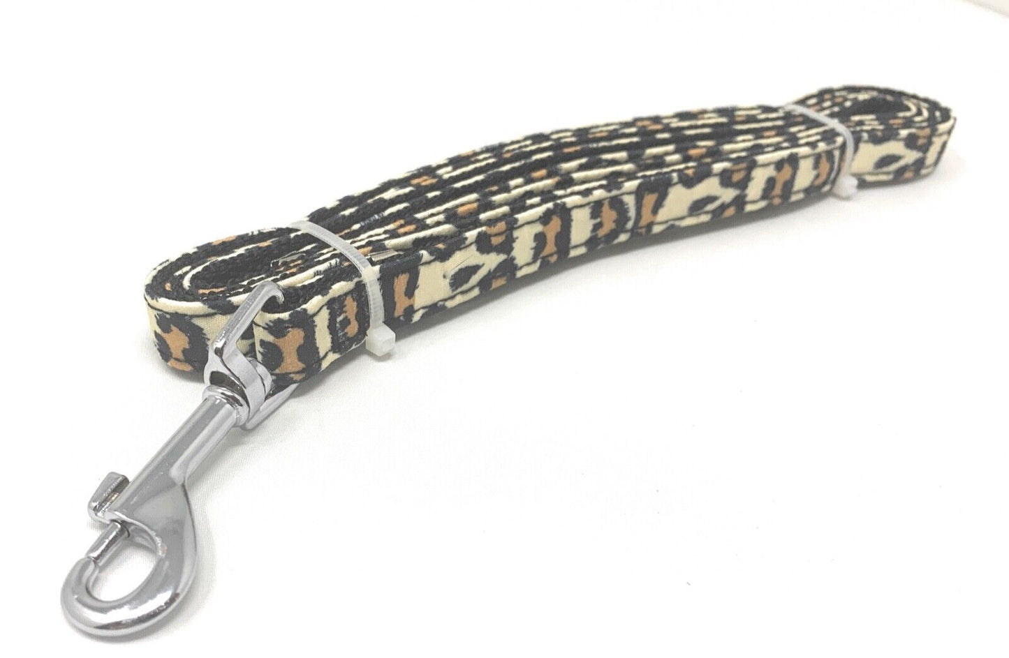 Leopard Dog Leash 5/8" Wide, 6ft Length