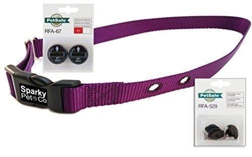 Sparky Pet Co ¾" Replacement Collar 2 Hole 1.25 with PetSafe RFA-67D 2  Pack Batteries