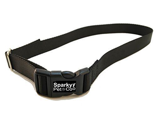 Sparky Pet Co Compatible 3/4" Solid Nylon No Hole Replacement Strap, Black