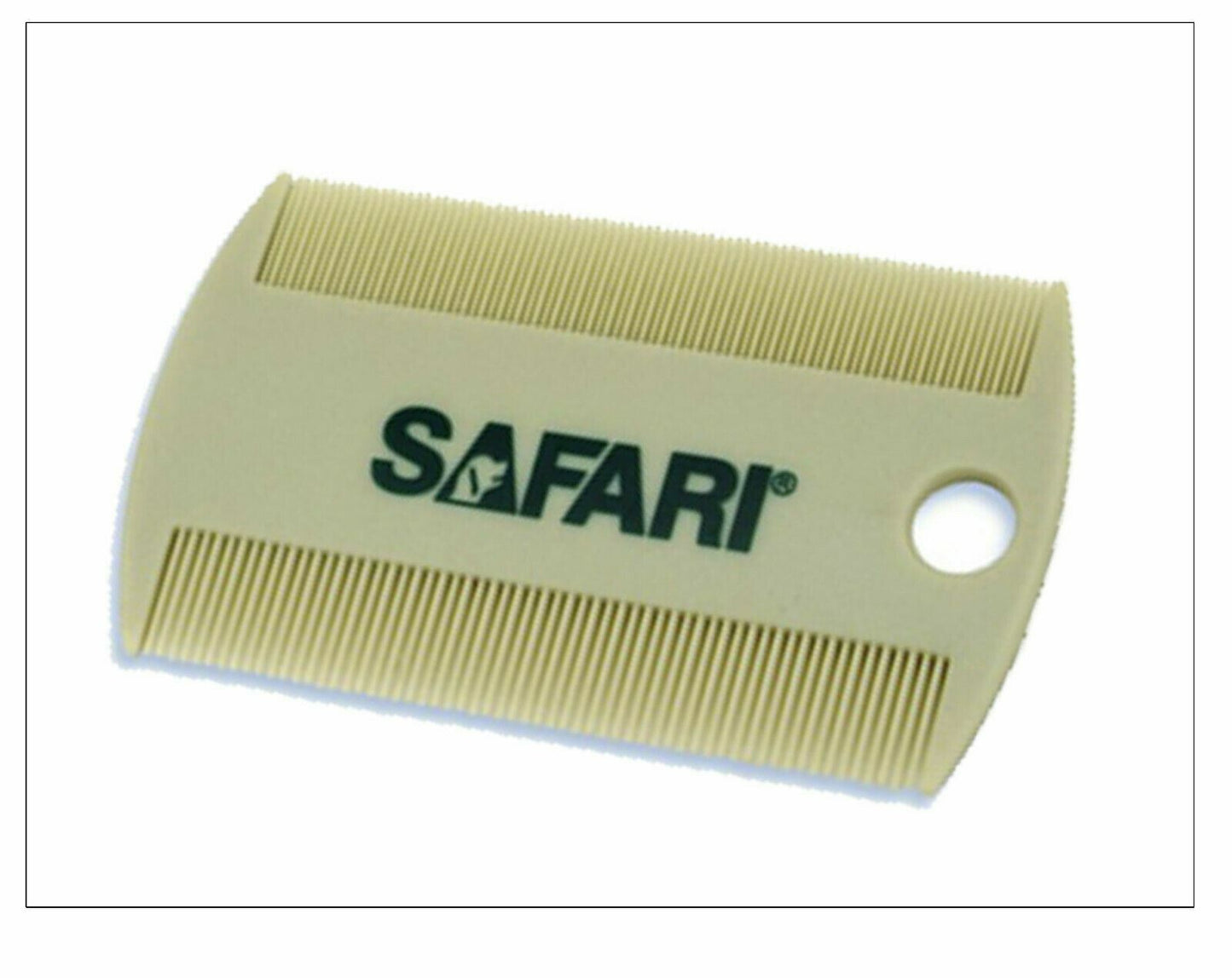 3/4" 2 hole replacement collar strap with Safari flea comb