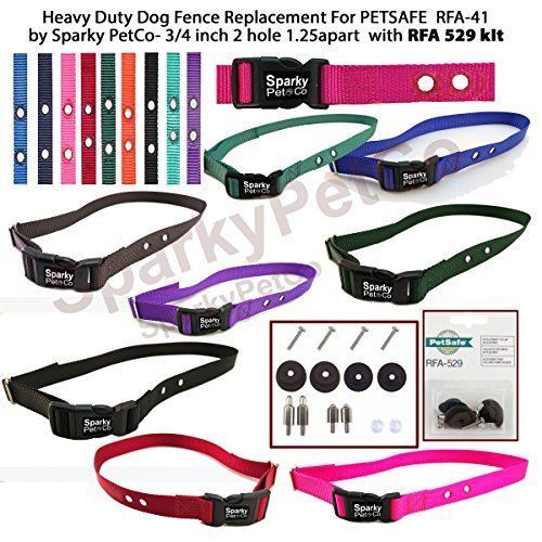 Heavy Duty Dog Fence ¾"  Replacement Strap & RFA 529 Kit Refresh 2 hole 1.25