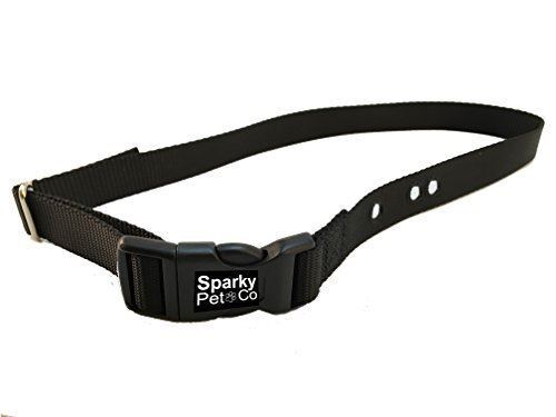 Sparky Pet Co 1" Heavy Duty Dog Fence Receiver Nylon 3 Non Consecutive Hole Replacement Strap - Black