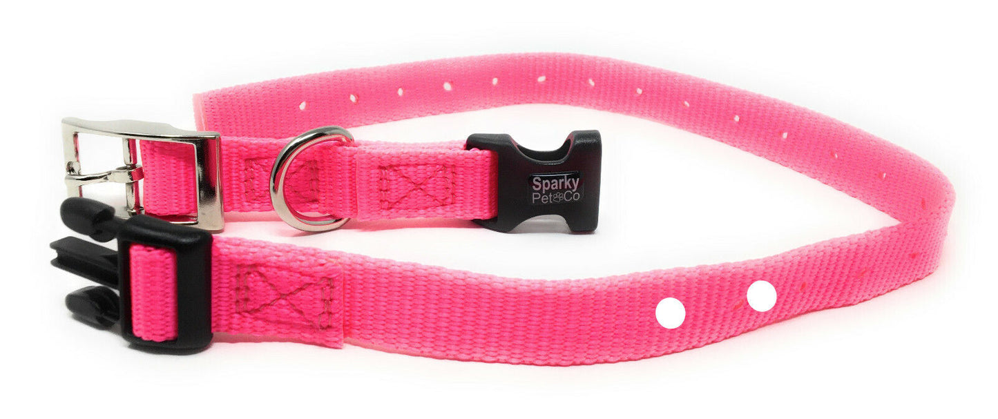 Sparky Pet Co  - 3/4" Double Buckle Nylon Collars 2 Hole (1.25") Receiver Collar