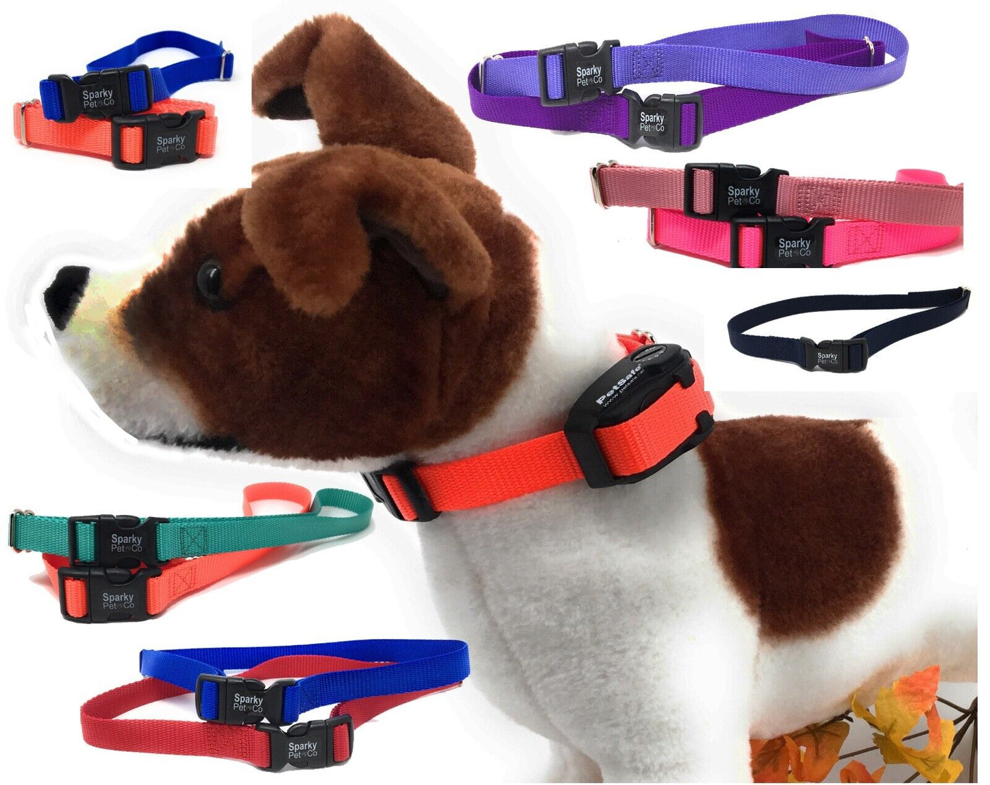 (2) Nylon 3/4 " Wide Solid Replacement Dog Collar Strap For Vibration Bark Control (Bundle)