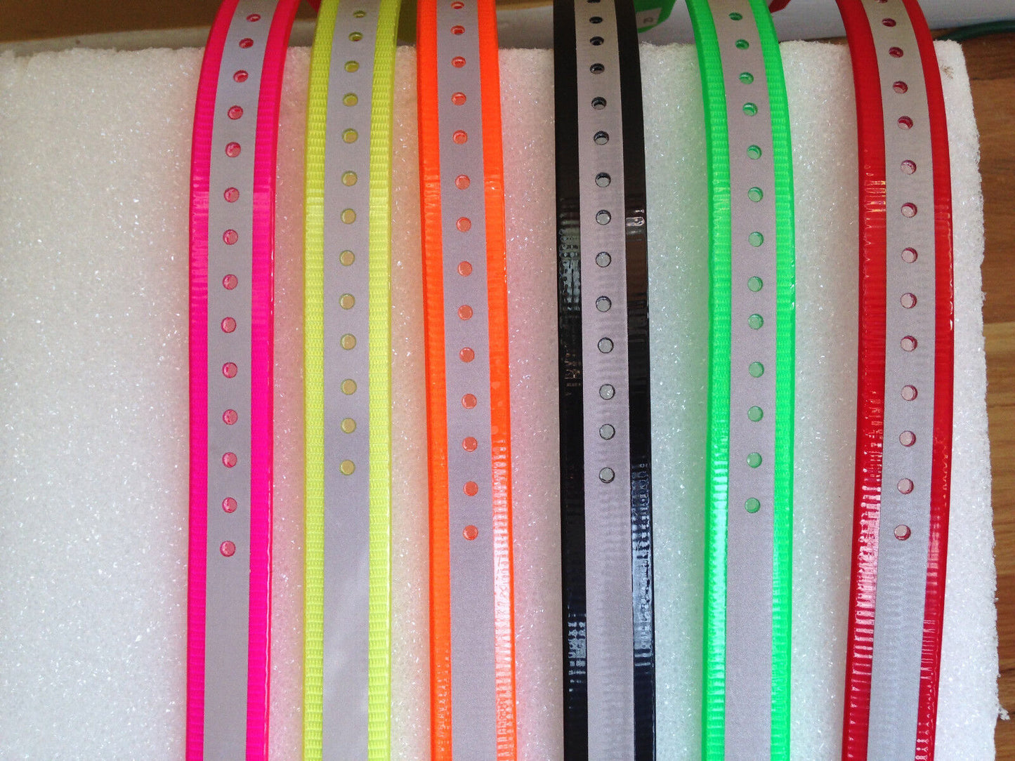 E Collar Compatible  3/4 inch High Flex Reflective Dog Collar Strap