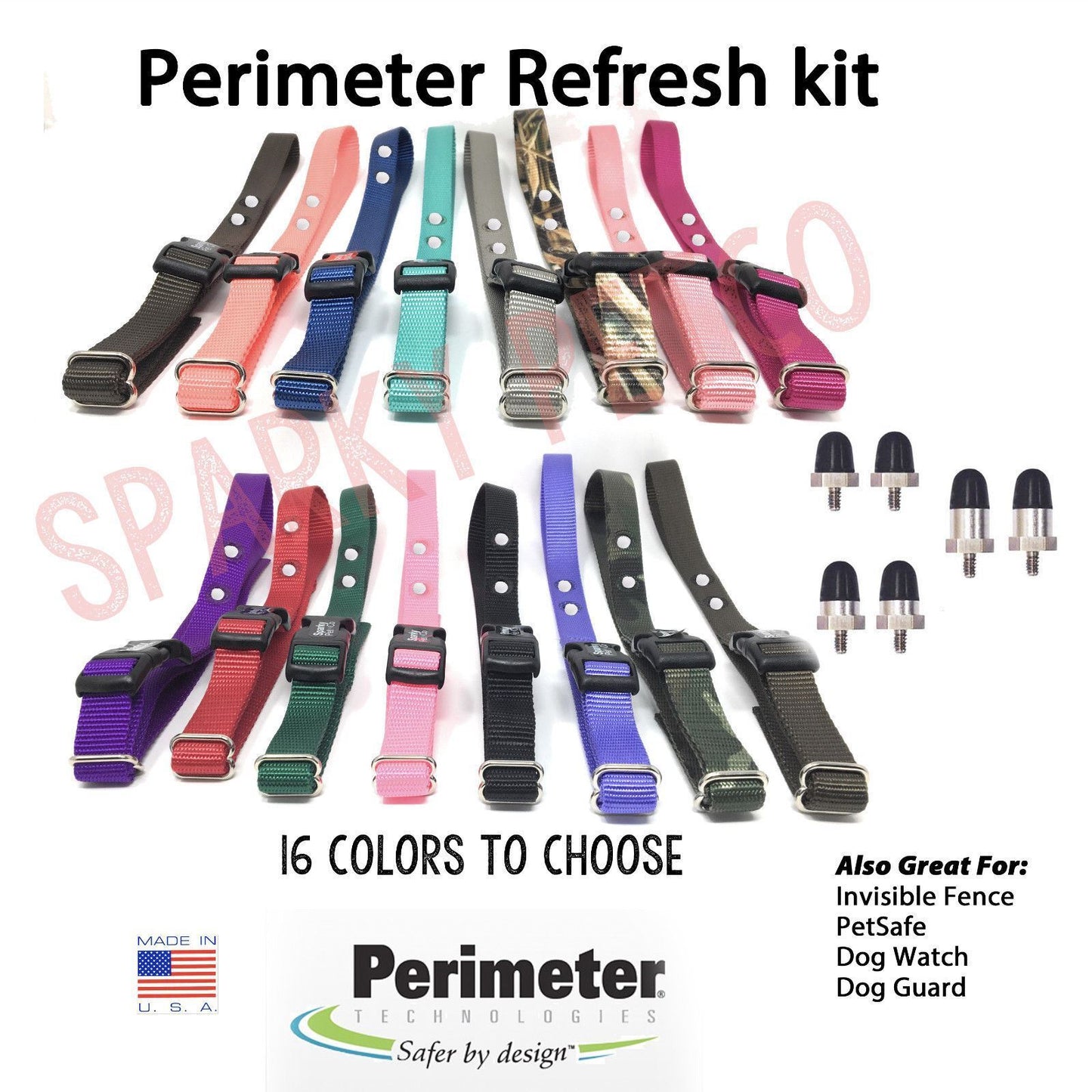 Perimeter Refresh Kit PFA-003 Large Comfort Probes with Tips & 3/4" Nylon Strap 2 Hole 1.25