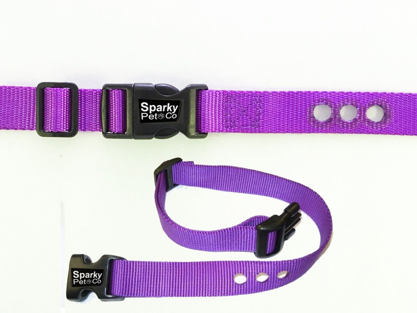 Basic Deluxe Bark Collar Compatible Strap PBC-302 PDBC300 PURPLE 3 Hole