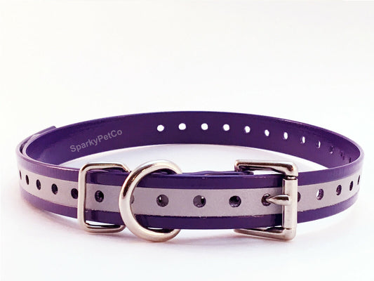 3/4 inch Reflective Dog Collar Strap Dogtra, Garmin  E Collar by Sparky Pet Co