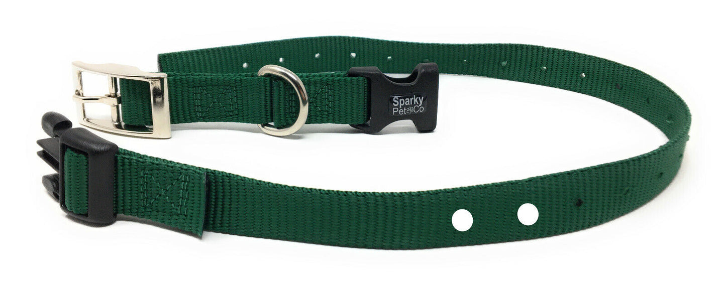 Sparky Pet Co  - 3/4" Double Buckle Nylon Collars 2 Hole (1.25") Receiver Collar