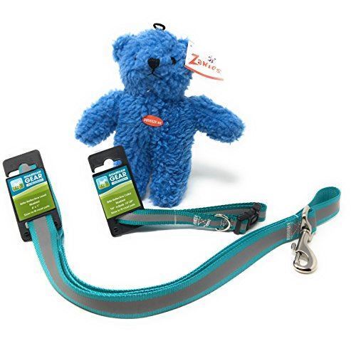 GUARDIAN GEAR BRITE REFLECTIVE BLUE BIRD DOG COLLARS LEASH SETS (18-26)