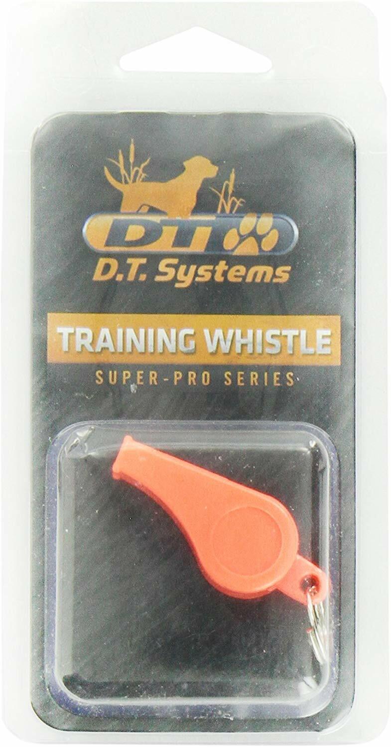 DT Systems Basic Training Whistle for Pets, Orange & 3/4" Orange Dog Strap