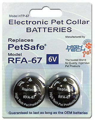 1" Nylon 2 Hole 1.25" APART Replacement Collar Strap + 4 High Tech RFA 67 Battery