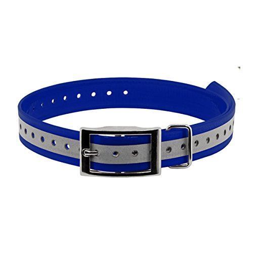 Sparky Pet Co Compatible 3/4" Square Buckle High Flex Reflective Blue Dog Strap