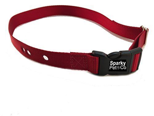 Heavy Duty Dog Fence Receiver 1" Nylon 3 Hole Replacement Strap, Red