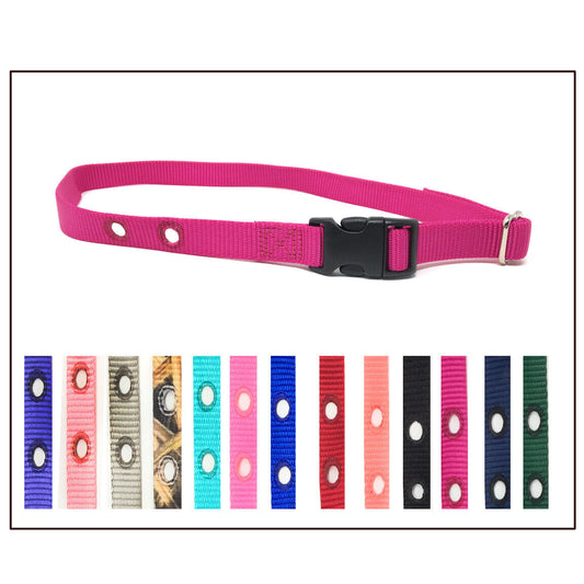 Sparky Pet Co  Electric Fence Nylon Receiver Strap 3/4" 2 Hole 1.25"-14 COLORS