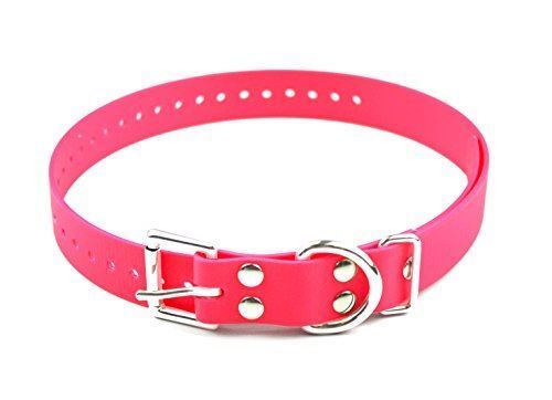 E Collar Compatible 3/4" Neon Pink 28" Biothane Replacement Strap, High Flex Neon Pink