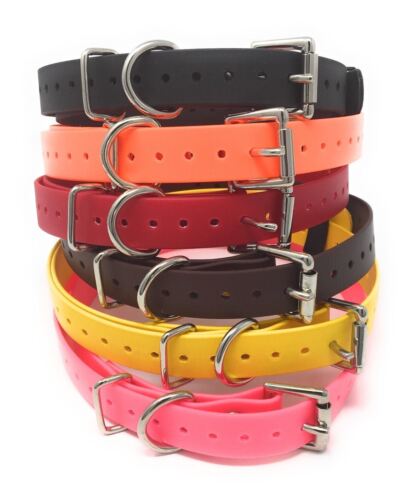 E Collar  3/4" Biothane Dog Straps- 6 Colors to Choose From