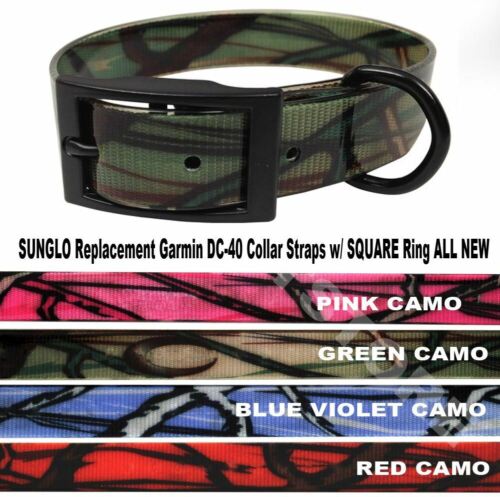 Garmin 1 Inch Camo Biothane Sunglo Strap for Remote Training Collars 2 Colors NEW