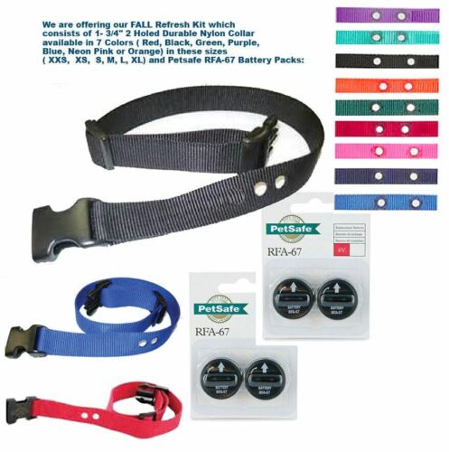 3/4"  Replacement Collar Strap + 4 High Tech RFA 67 BATTERIES