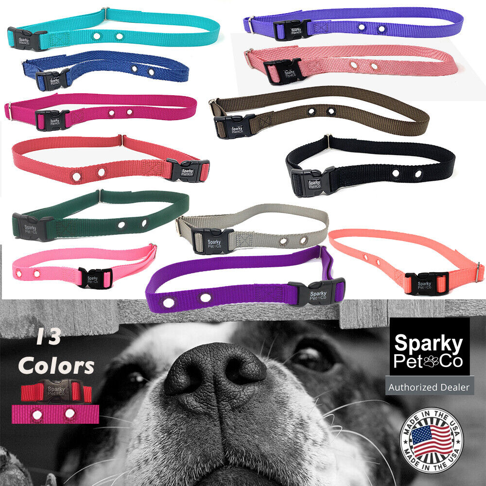 Sparky Pet Co 3/4" Nylon 2 Hole 1.25 Dog Fence Receiver Replacement Strap for RFA - Brown