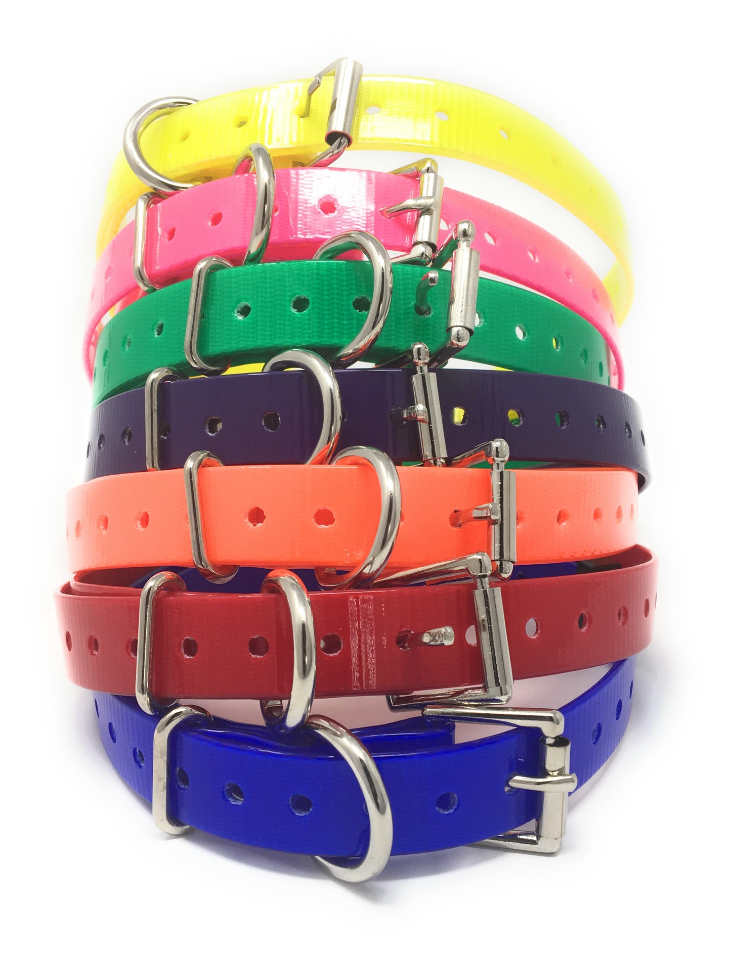 High Flex Pet Safe Vibration Bark Roller Buckle 3/4" Wireless Replacement Collar - 7 Colors