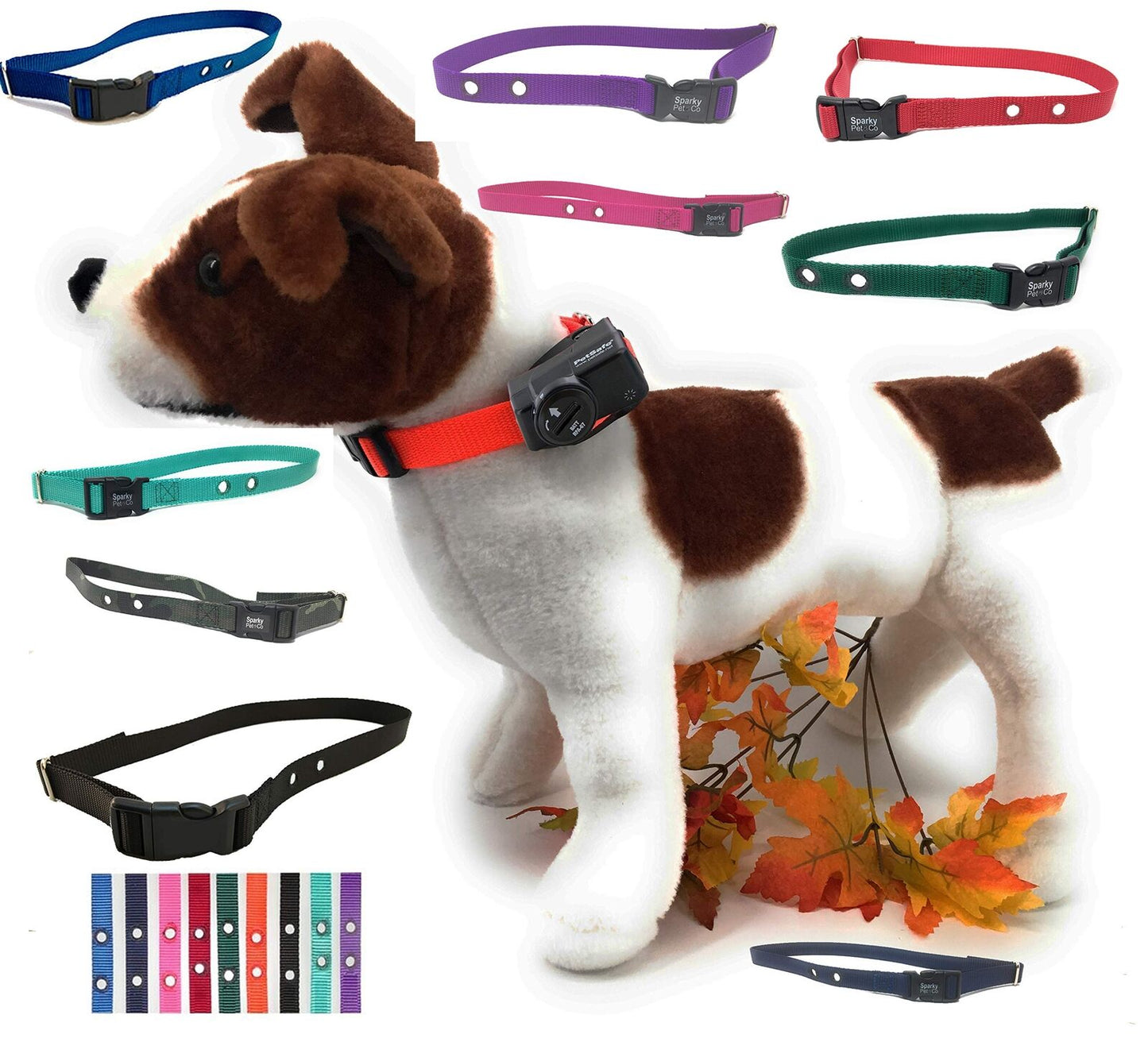 Sparky Pet Co 3/4" Nylon E-Collar Replacement Strap – 2-Hole 1 5/8" Apart – Universal Fit for Dog Fence Systems (Variants)
