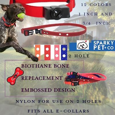 Replacement Biothane Strap Waterproof 3/4" SolidBiothane Embossed Dog Straps