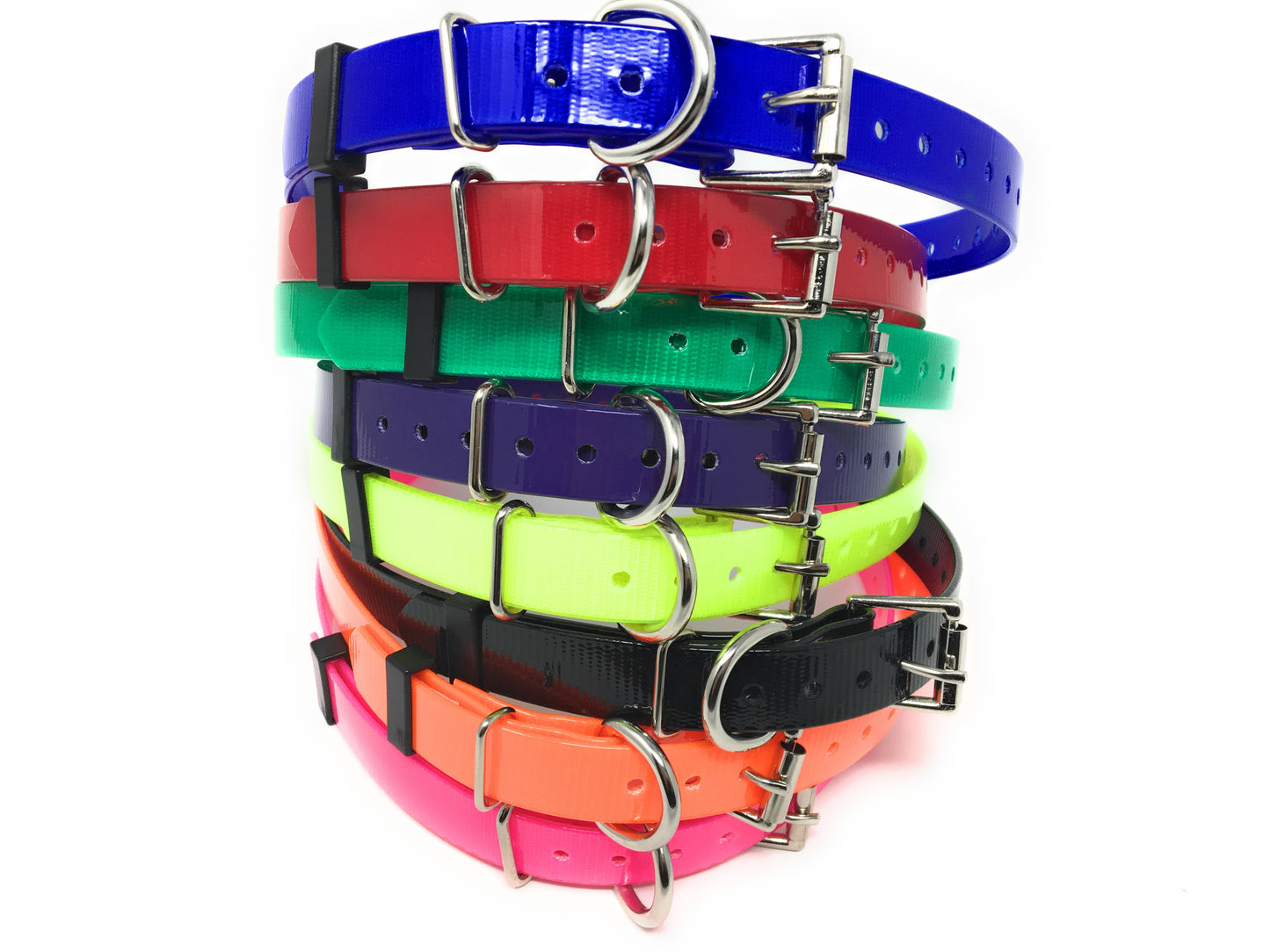 Sparky Pet Co 3/4" X 30" High Flex Square Buckle Dog Collars for E Collar Systems - ORANGE