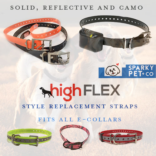 Sparky Pet Co 1" Collar, Sq Buckle, High Flex Tri Tronics Compatible BY Sparky Pet Co - Green