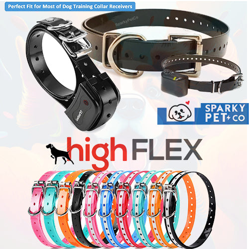 Sparky Pet Co High Flex Dogtra Compatible 3/4" Replacement Reflective Straps 8 Colors USA