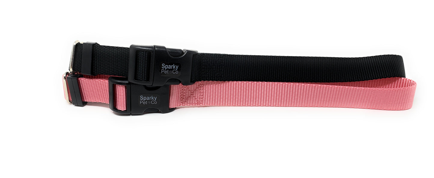 (2) Nylon 3/4 " Wide Solid Replacement Dog Collar Strap For Vibration Bark Control (Bundle)