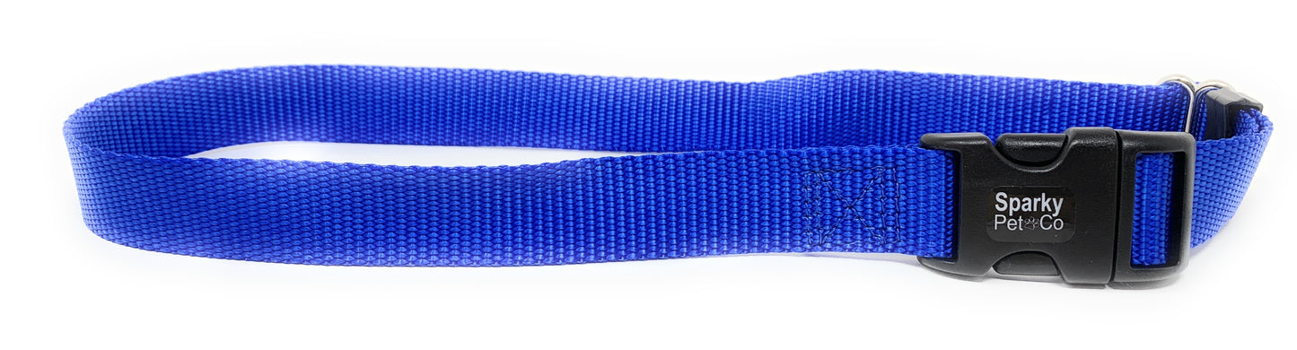 Sparky Pet Co 3/4" Solid Nylon Receiver Replacement Strap for Stubborn Dog Stay - Blue