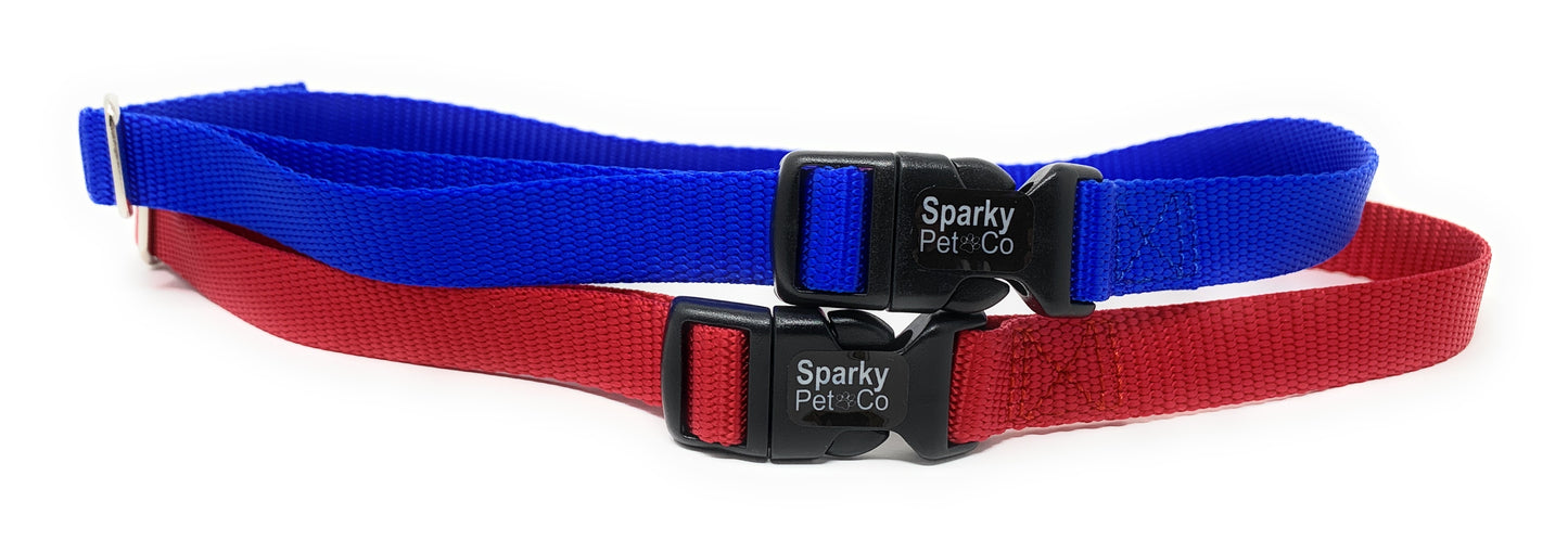 Sparky Pet Co 3/4" Solid Nylon Receiver Replacement Strap for Stubborn Dog Stay - Blue