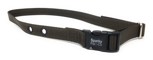 Sparky Pet Co 1" Nylon 2 Hole 1.25 Replacement Strap for PetSafe and In Ground Systems - Brown