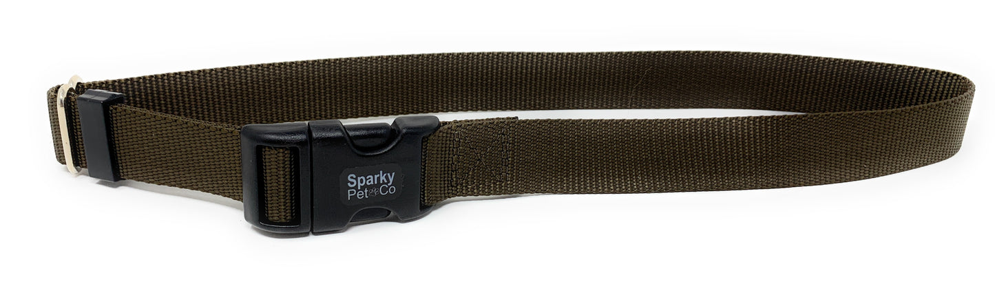 Sparky Pet Co  1" Solid Nylon Replacement Dog Collars for Remote Trainers - 14 Colors