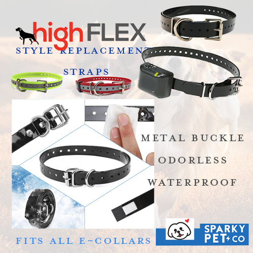 DOGTRA Compatible replacement Dog Receiver Straps High Flex 3/4" X 28"- 8 Colors To Choose